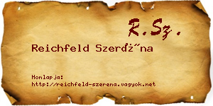 Reichfeld Szeréna névjegykártya